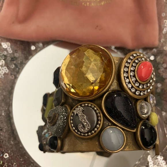 Vintage Juicy Couture Multicolor Gem Cuff Bracelet - Picture 9 of 11